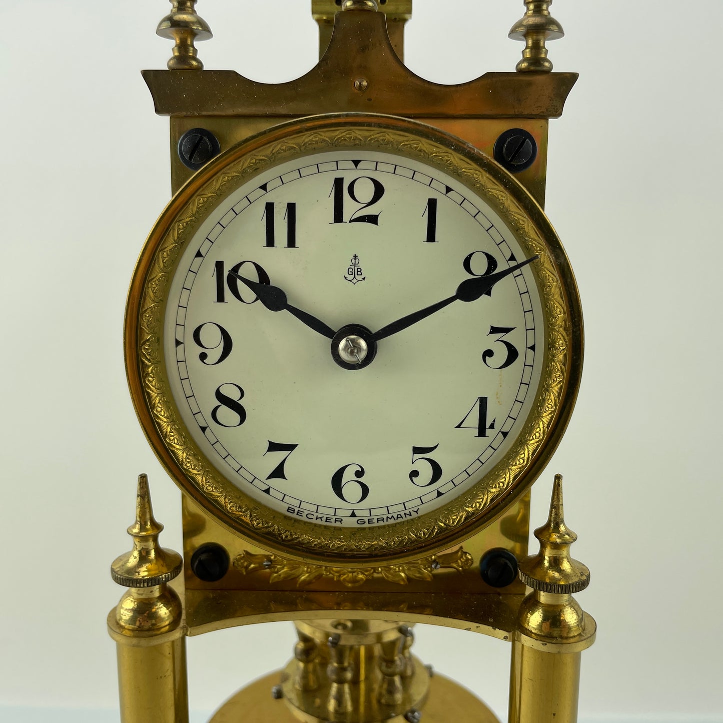 Lot 93- Gustav Becker 400-Day Clock Disk Pendulum