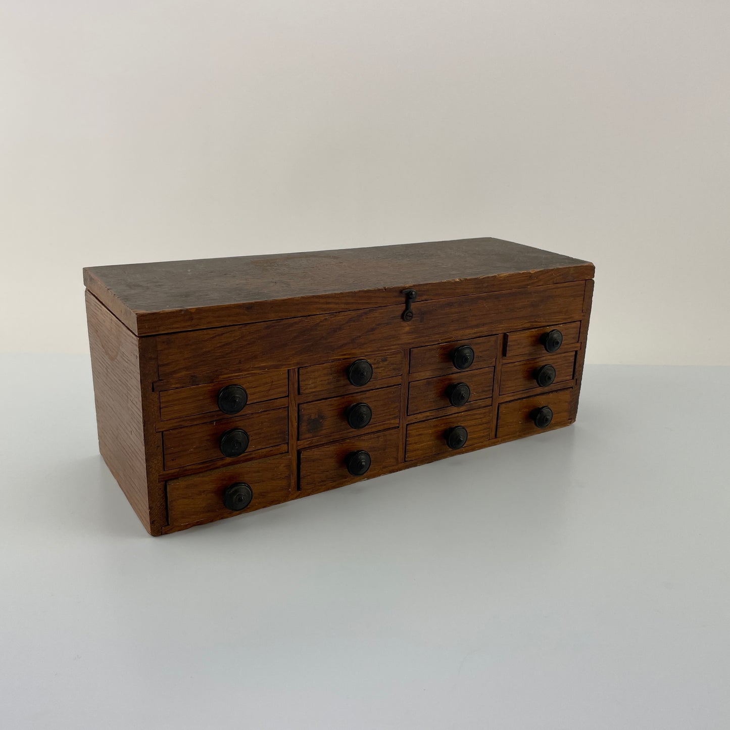 Lot 100- Small Wooden Watch Storage Cabinet with Contents