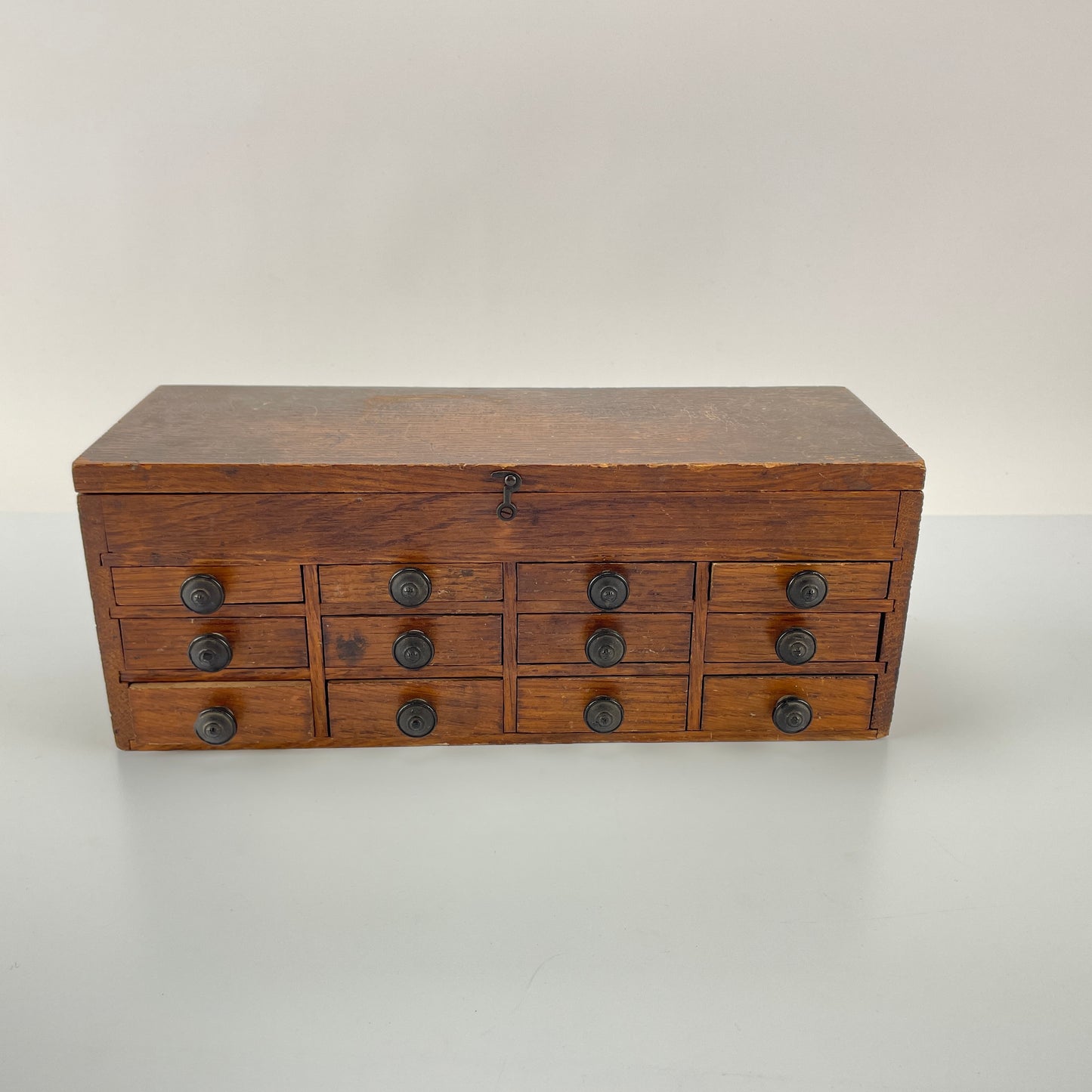 Lot 100- Small Wooden Watch Storage Cabinet with Contents