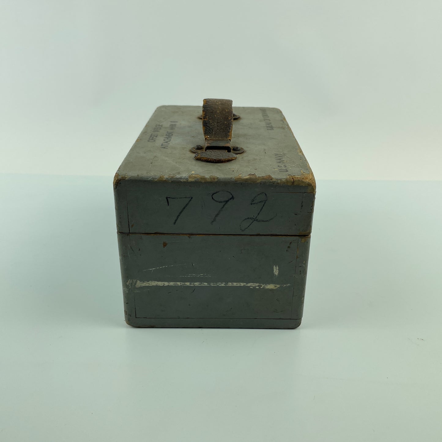 Lot 96- Wooden U.S. Navy Offset Wedge Box Empty