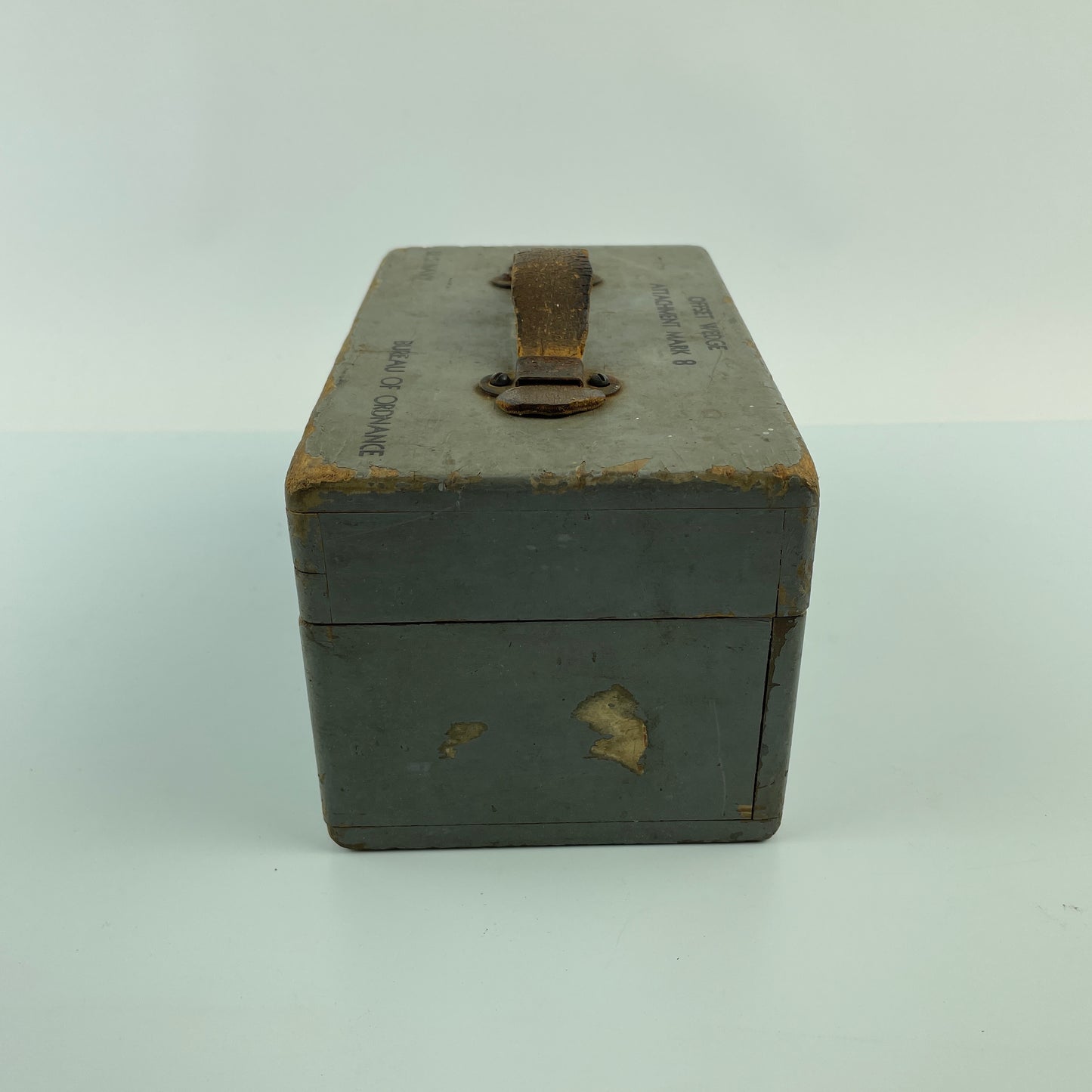 Lot 96- Wooden U.S. Navy Offset Wedge Box Empty