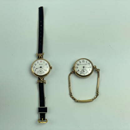 Lot 6- Swiss & American Vintage Round Mechanical Wristwatches