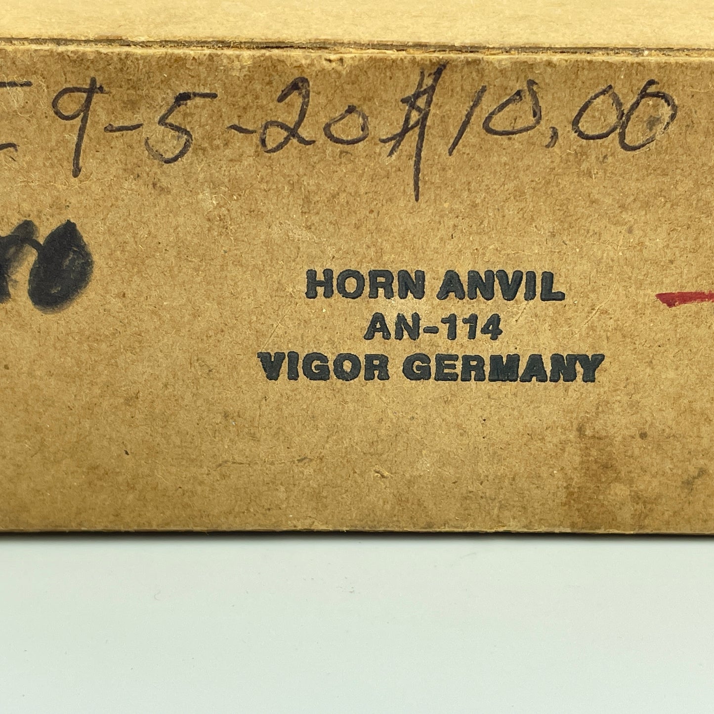 Lot 12- Watchmaker's Vigor Signed Boxed "HORN" Bench Anvil