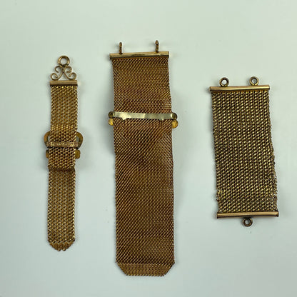 Lot 22- Pocket Watch Vest Ribbon Style YGF Fobs