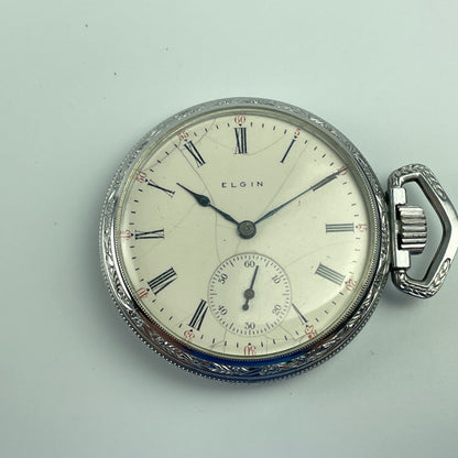 Lot 23- Swiss & Elgin 16 Size Open Face Pocket Watches