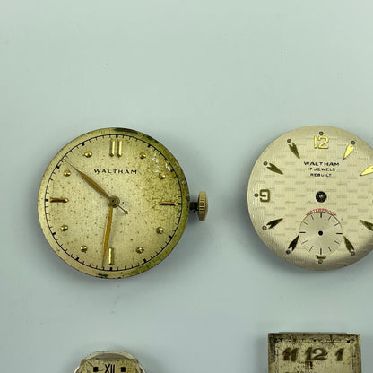Lot 29- Waltham Vintage Mechanical Wristwatch Movements