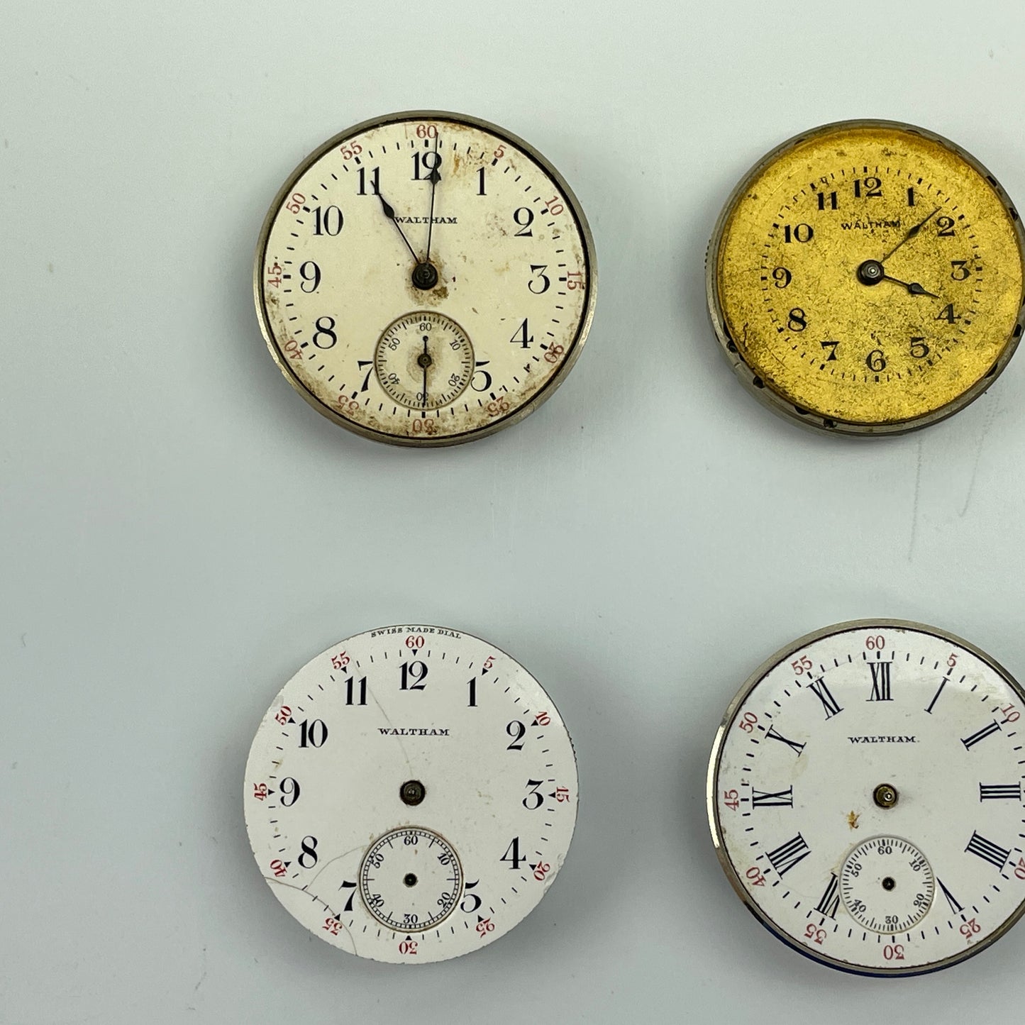 Lot 37- Waltham Vintage Mechanical Lapel & Wristwatch Movements