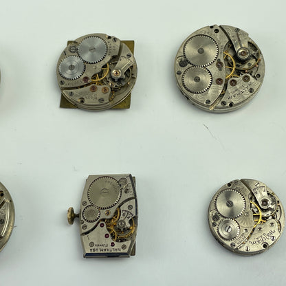 Lot 37- Waltham Vintage Mechanical Lapel & Wristwatch Movements