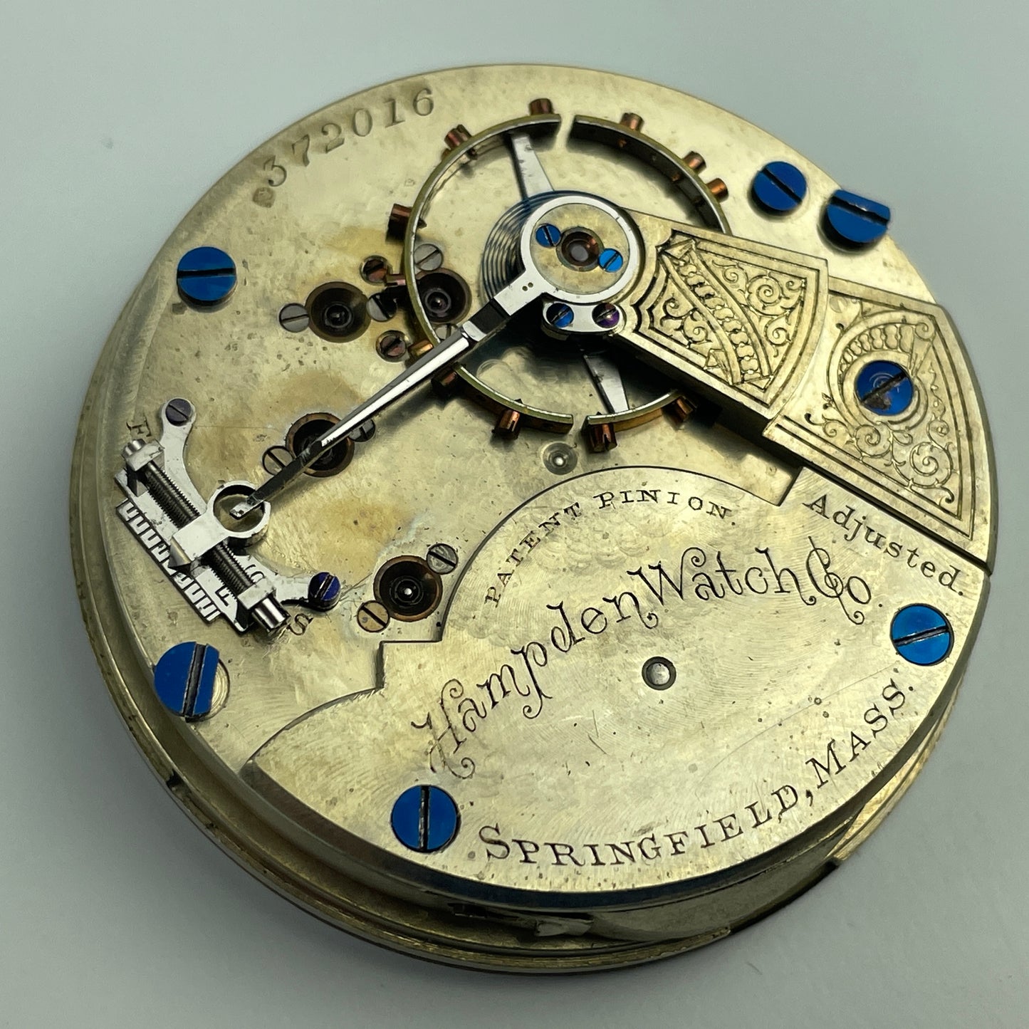 Lot 63- Hampden 18 Size 15 Jewel Pocket Watch Movement