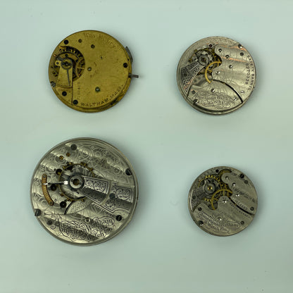 Lot 6- Four Waltham Pocket Watch Movements