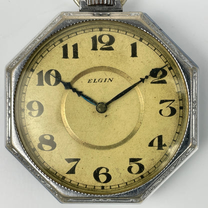 Lot 19- Elgin 12 Size Octagon Pocket Watch