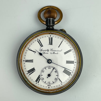 Lot 25- Three Swiss Non-Running Lapel & Pocket Watches