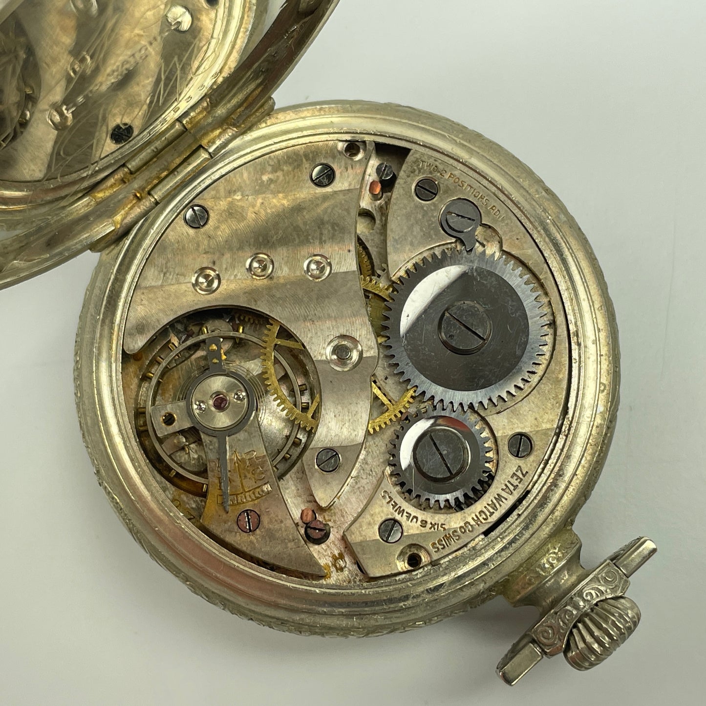 Lot 25- Three Swiss Non-Running Lapel & Pocket Watches