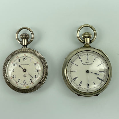 Lot 29- Waltham & Waterbury Lapel Pocket Watches