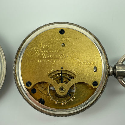 Lot 29- Waltham & Waterbury Lapel Pocket Watches