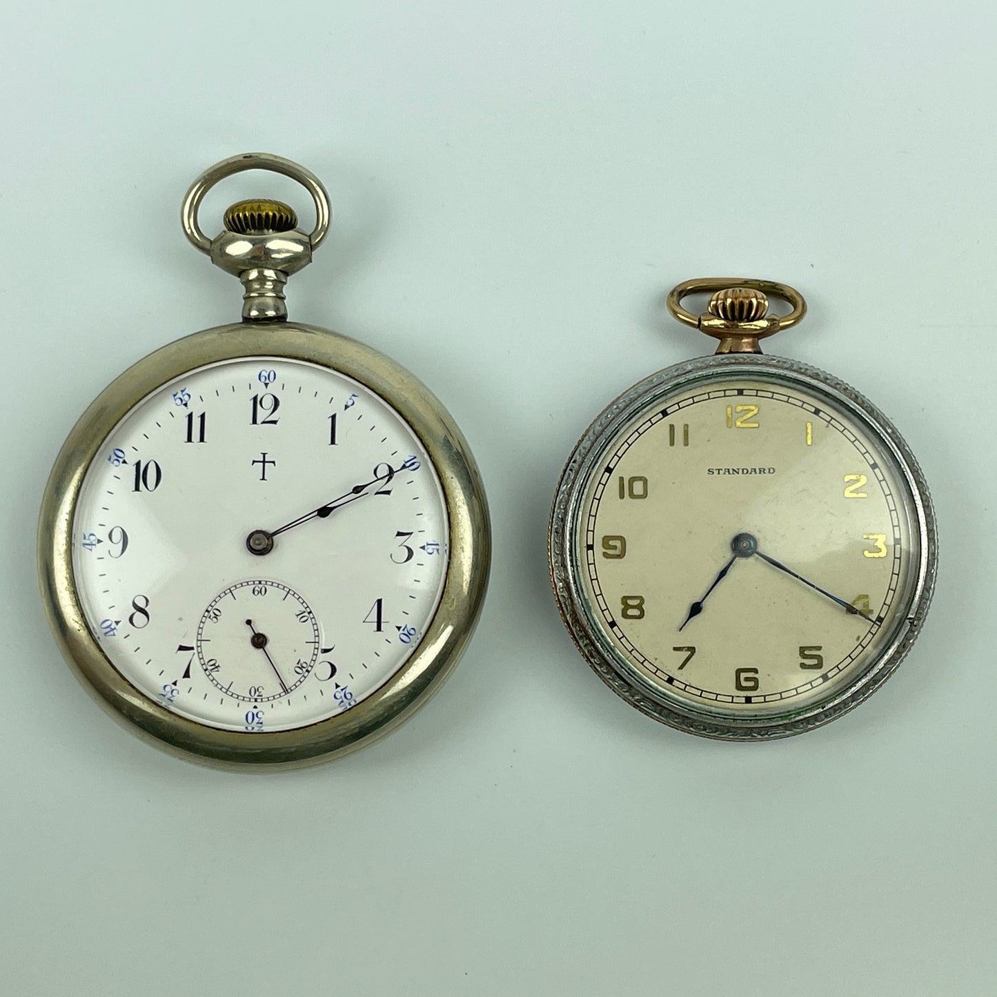 Lot 34- Trenton & Standard 12 & 16 Size Pocket Watches