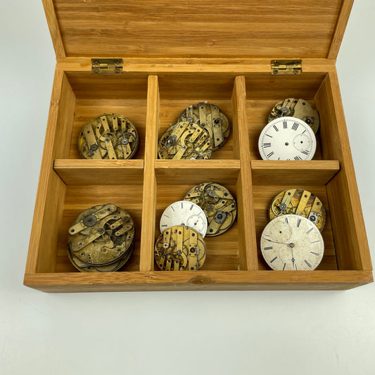 Lot 51-  Twelve Swiss Key Wind & Key Set Pocket Watch Movements