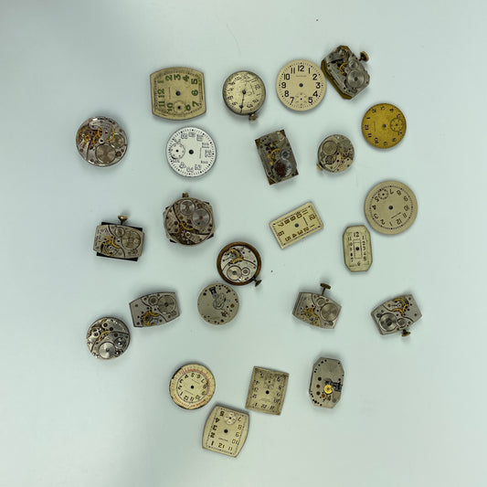 Lot 61- Waltham Wristwatch Movements & Dials