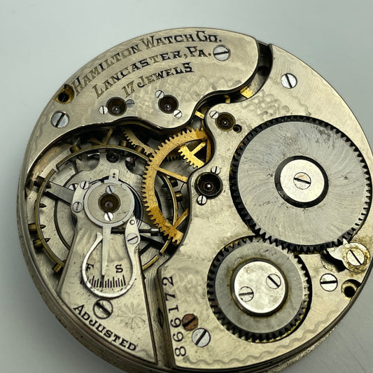 Lot 67- Hamilton 16 Sie 17 Jewel Pocket Watch Movement