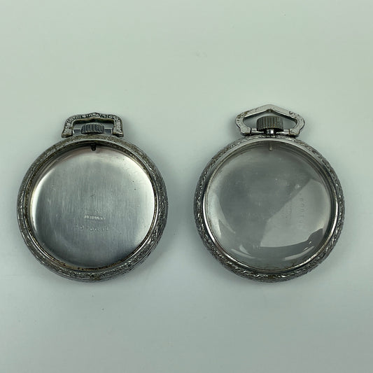 Lot 71- Pair of American 16 Size Base Metal Pocket Watch Cases