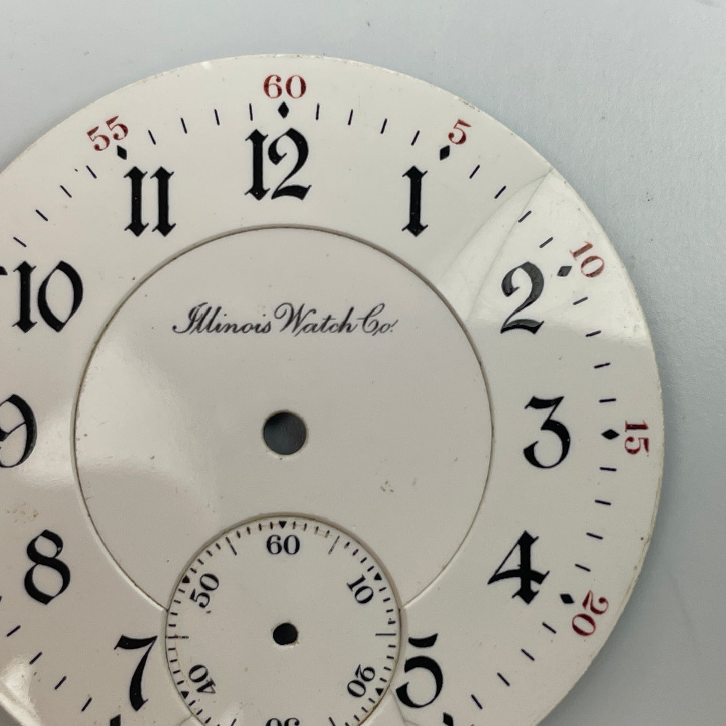 Lot 76- Illinois & Columbus Enamel Pocket Watch Dials
