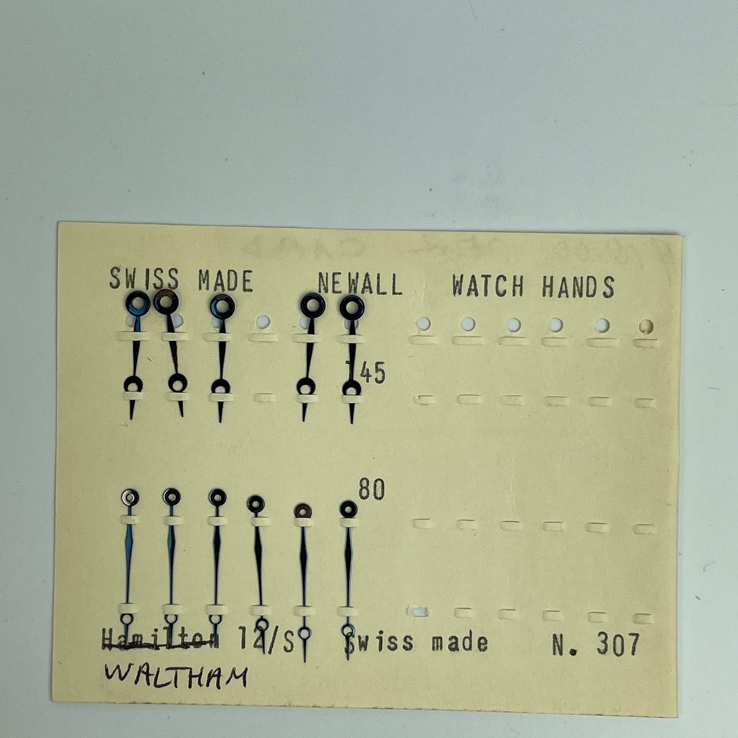 Lot 86- Waltham 12 Size Yellow Fancy Pocket Watch Hands