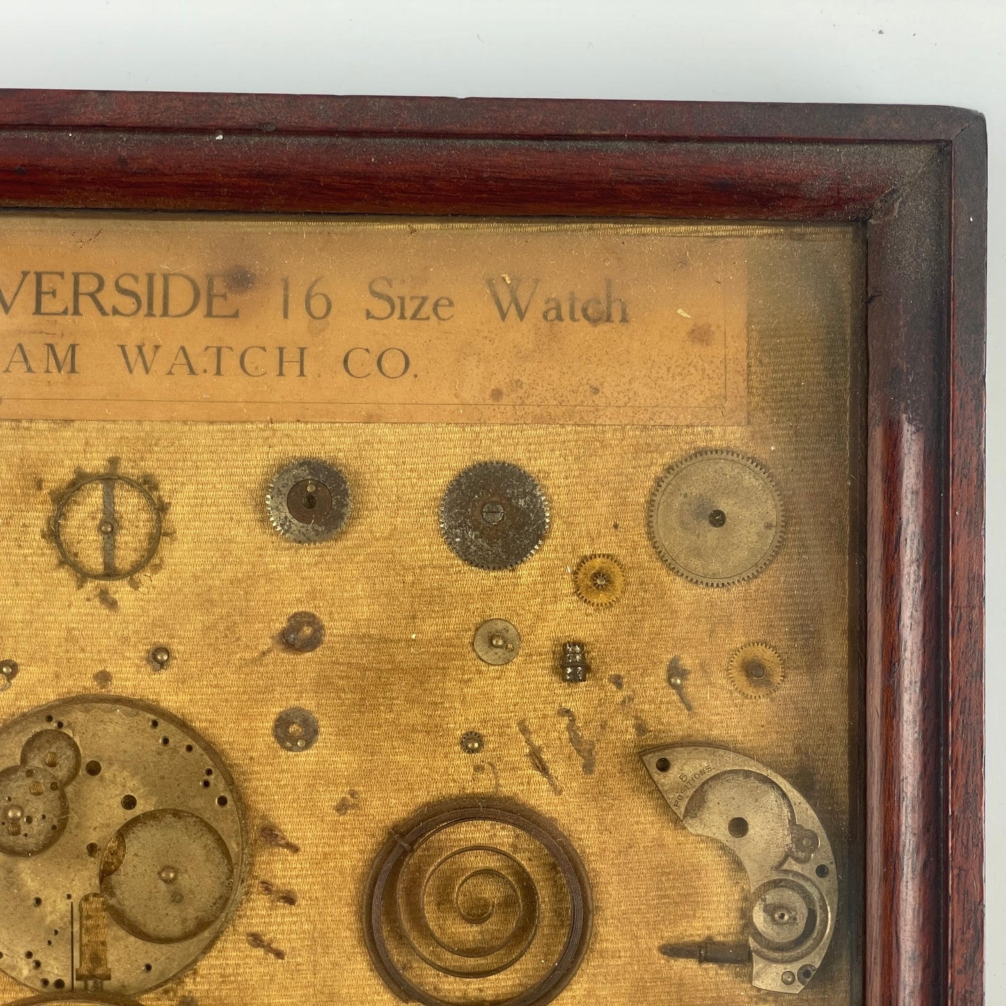 Lot 98- Waltham Disassembled Riverside Framed Pocket Watch Movement