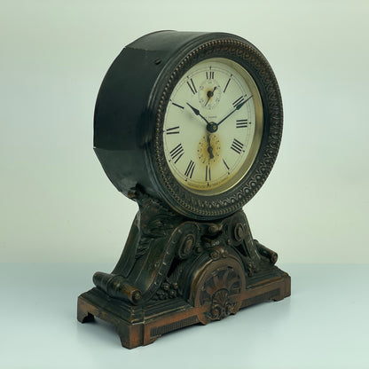 Lot 107- Seth Thomas Bronze Long Alarm Clocks