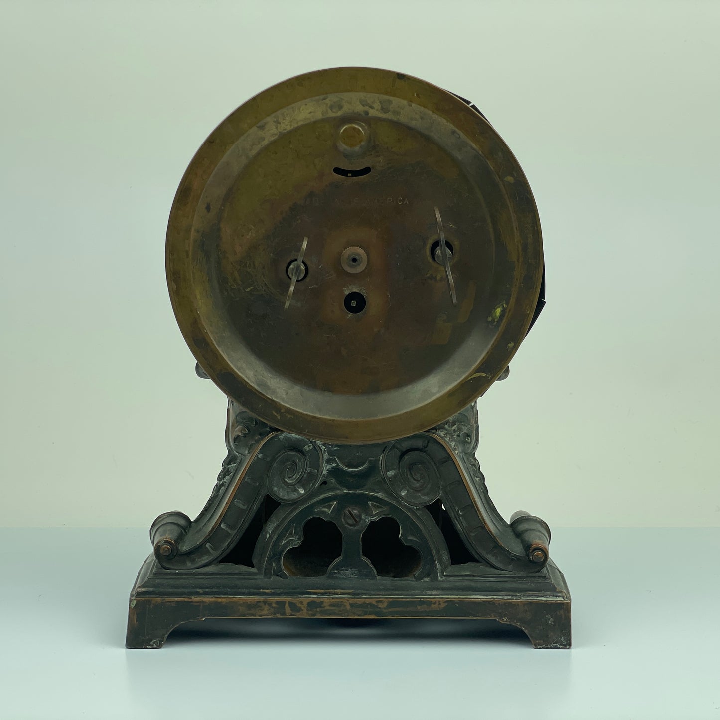 Lot 107- Seth Thomas Bronze Long Alarm Clocks