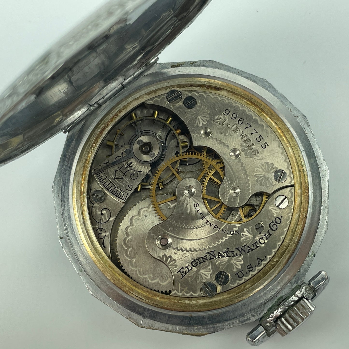 Lot 117- Elgin 6 Size Movement in 12 Size Case