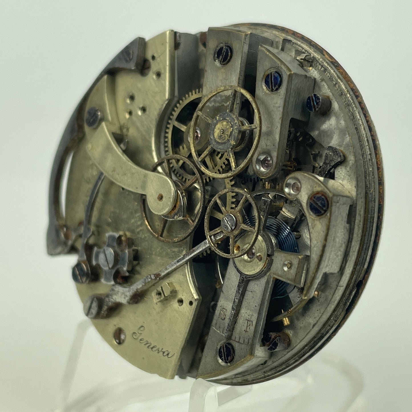 Lot 2- Swiss A Huguenin Geneva Chronograph Pocket Watch Movement