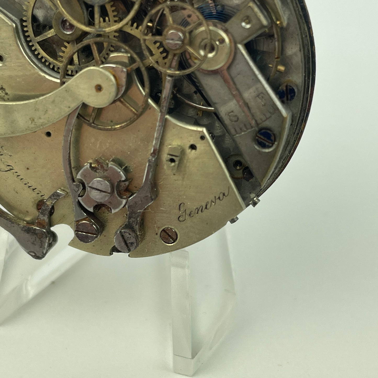 Lot 2- Swiss A Huguenin Geneva Chronograph Pocket Watch Movement