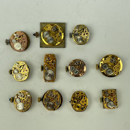 Lot 91- Swiss Ladies Frosted Wristwatch Movements (11)