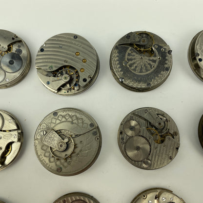 Lot 40- American & Swiss Pocket Watch Movements (13)