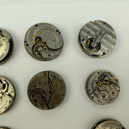 Lot 40- American & Swiss Pocket Watch Movements (13)