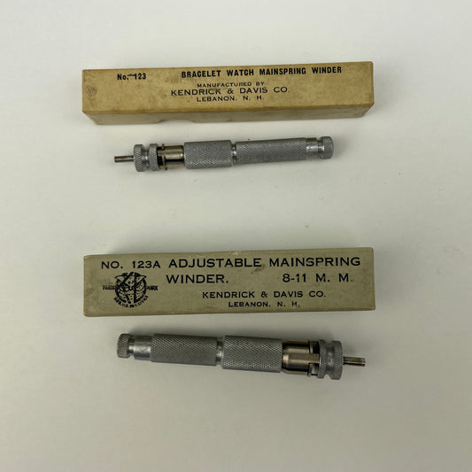 Lot 53- Kendrick & Davis Mainspring Winders No.123 & No. 123A