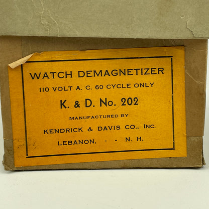 Lot 61- Kendrick & Davis Watch Demagnetizer No. 202