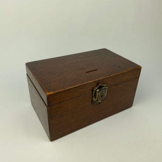 Lot 65- Wooden Coin Lock Box