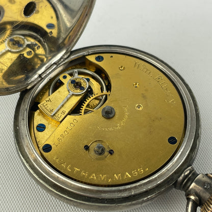 Lot 74- Waltham | 6S | 7J | Key Wind & Key Set Coin Silver Ladies Pocket Watch