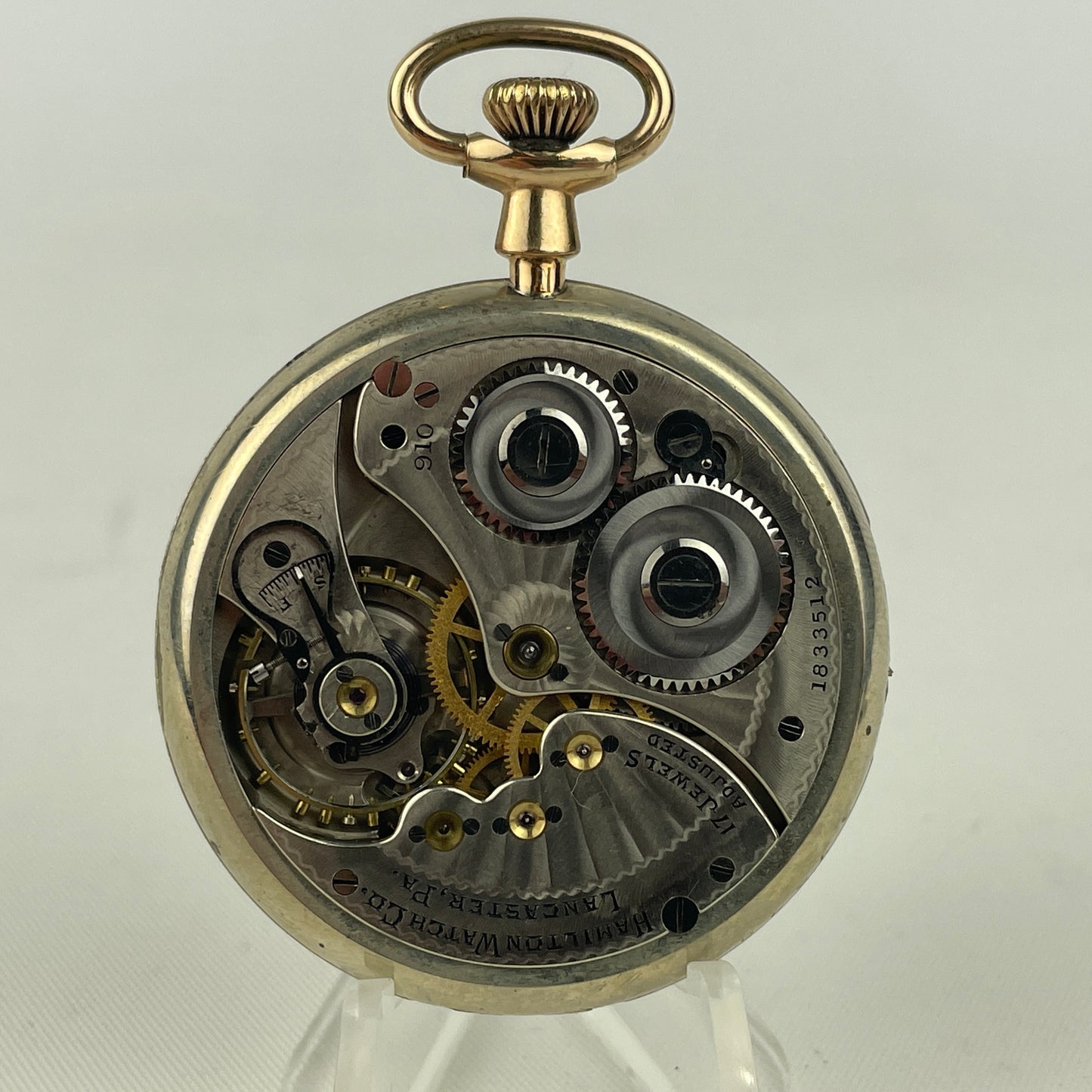 Lot 22- Hamilton | 12S | 910 | 17J | Pocket Watch Movement