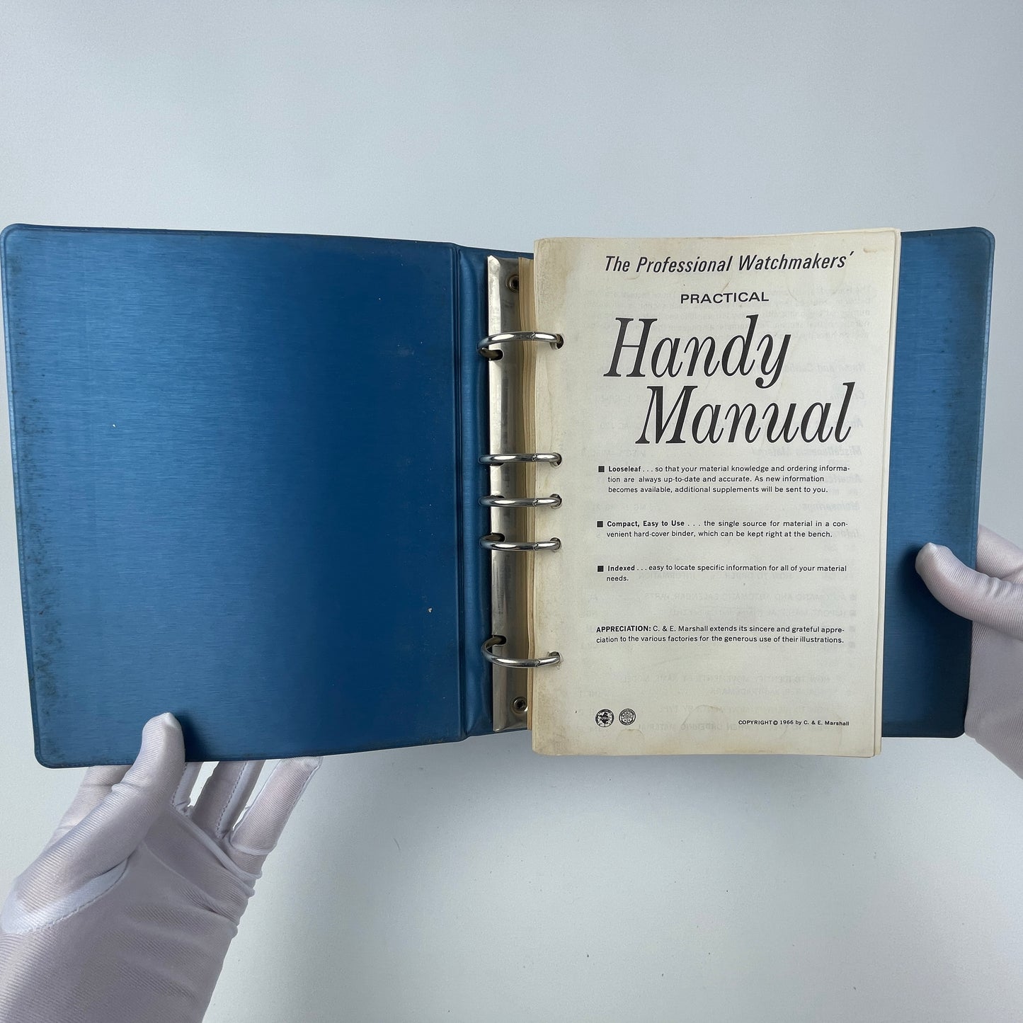 Oct Lot 59- C&E Marshall Professional Watchmakers’ Handy Manual