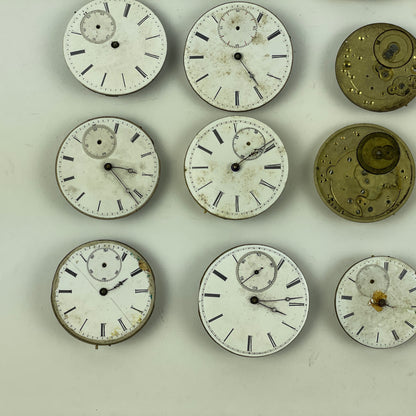 Oct Lot 17- Swiss Pocket Watch Movement Assortment (18)