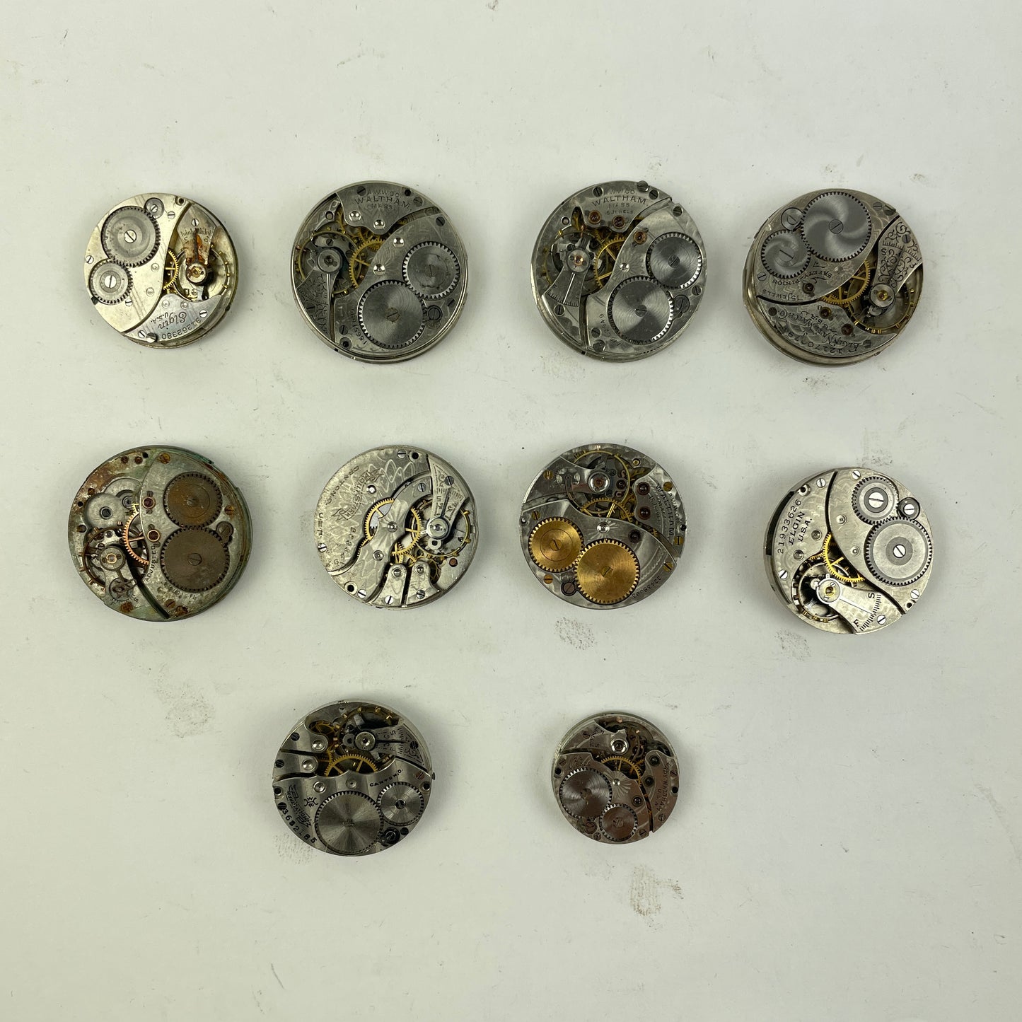 Oct Lot 29- American Pocket Watch Movements (10)