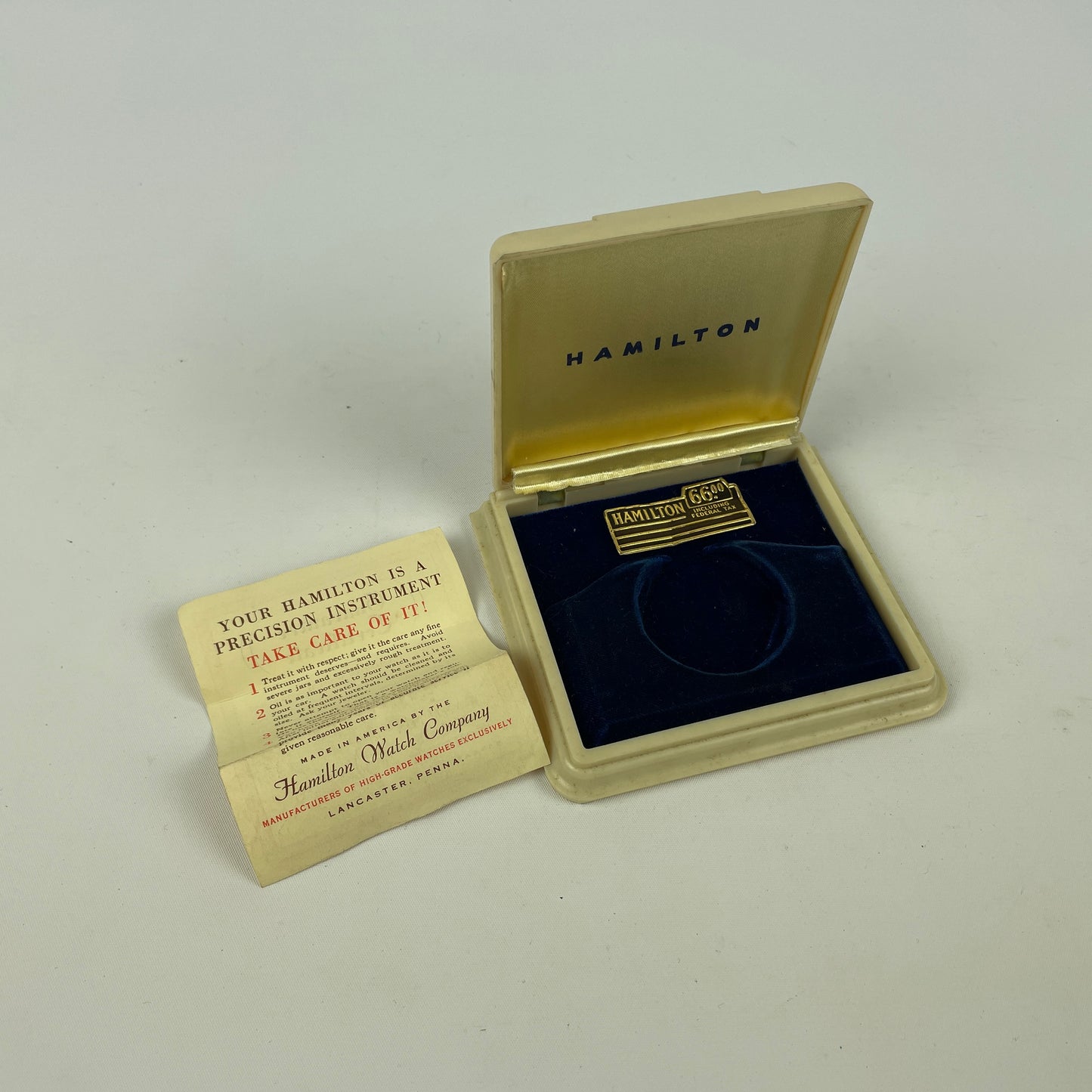 Oct Lot 21- Vintage Hamilton Pocket Watch Box
