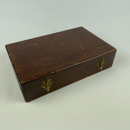 Oct Lot 42- Vintage Waltham Wooden Storage Box