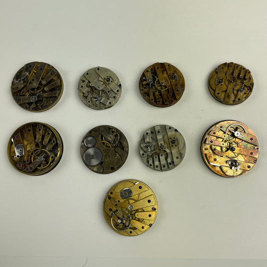 Nov Lot 40- Swiss Pocket Watch Movement Assortment (9)