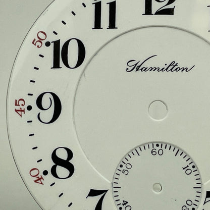 Hamilton 16 Size 992 Railroad Single Sunk Enamel Pocket Watch Dial