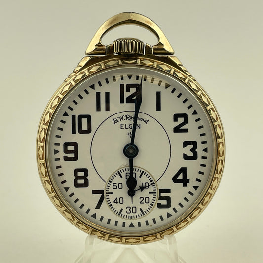 Elgin 16 Size 21 Jewel B. W. Raymond Grade 571 Railroad Pocket Watch