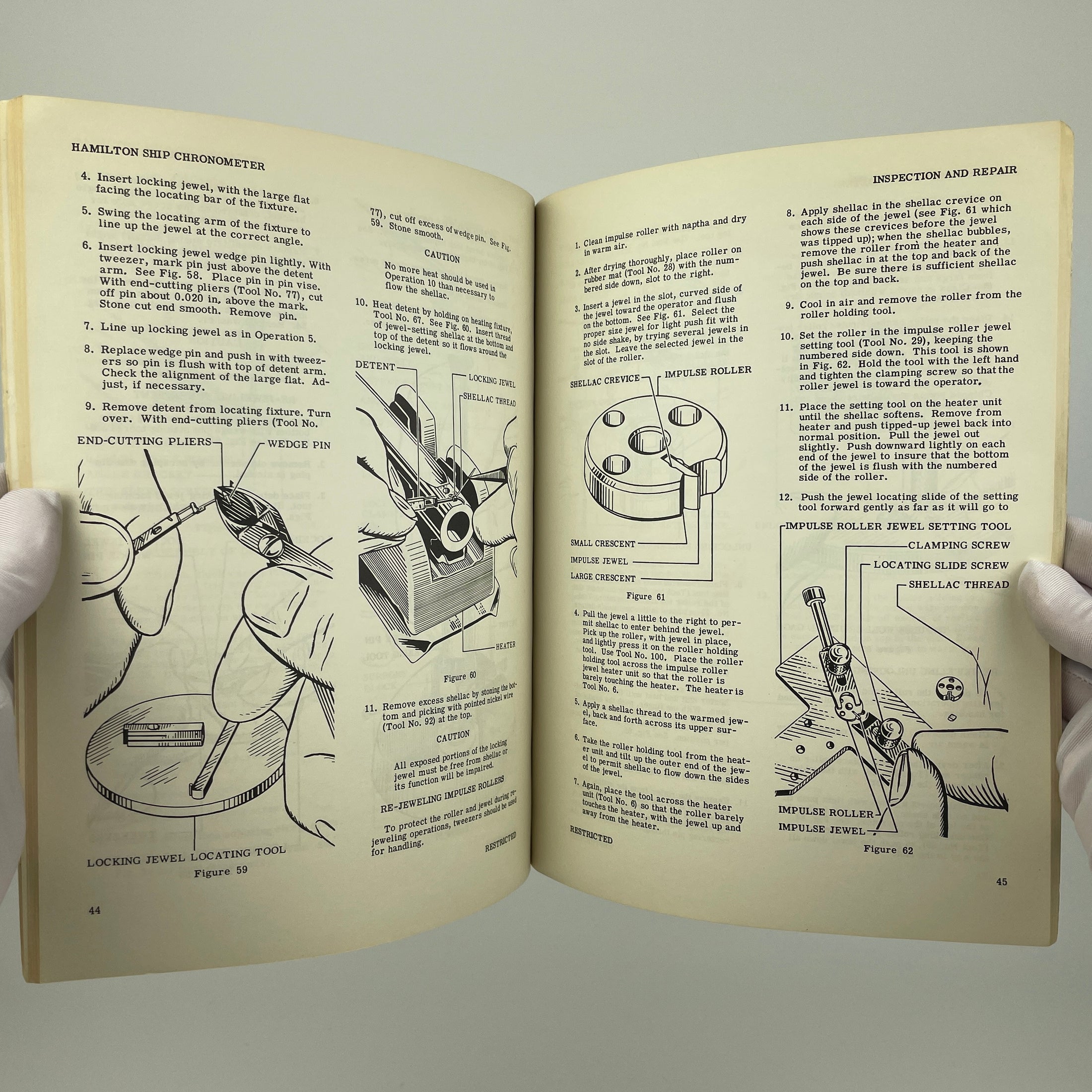 1941 HAMILTON 21 Marine Chronometer In Mahogany Gimbal Box - Running