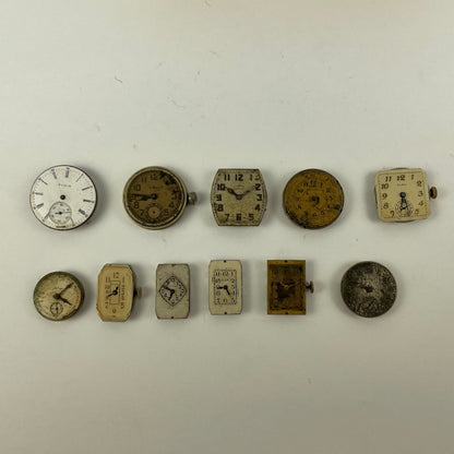 Jan Lot 55- 7 & 17 Jewel Vintage Mechanical Wristwatch Movements